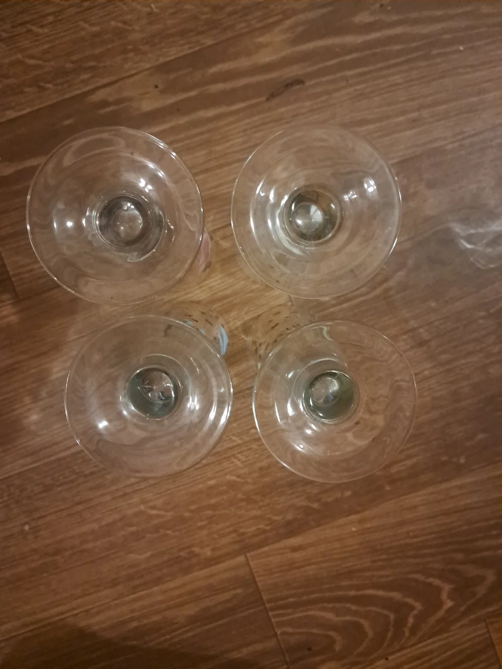Vtg Decorative Glassware Set - Orange, Green,Blue, Pink Accent Pilsner Flutes 9
